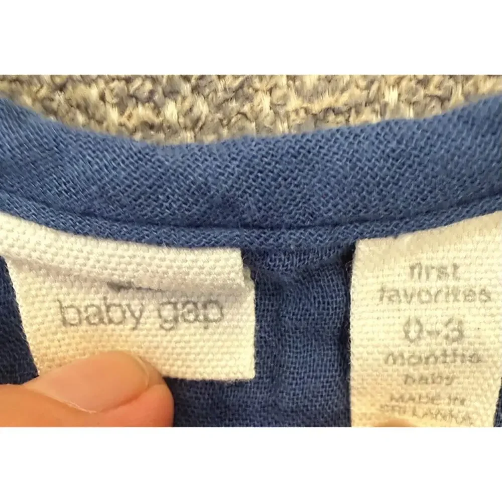 Baby Gap Navy Blue Cotton Gauze Romper 0–3 Months